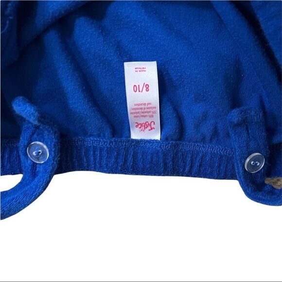 Justice Girl’s 8-10 Cute Terry Romper Like New - Picture 5 of 5